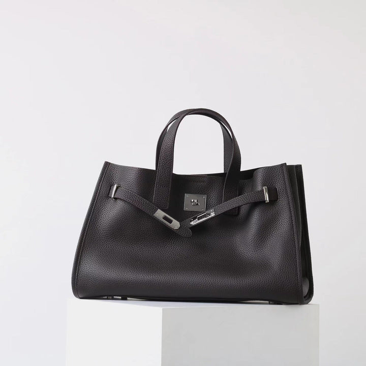 BEVERLEY™ - Large Capacity Genuine Cowhide Leather Tote Bag for Work & Travel