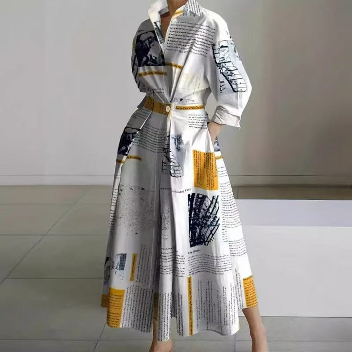 SOFER™ - Elegant Front Wrap Collared Maxi Dress