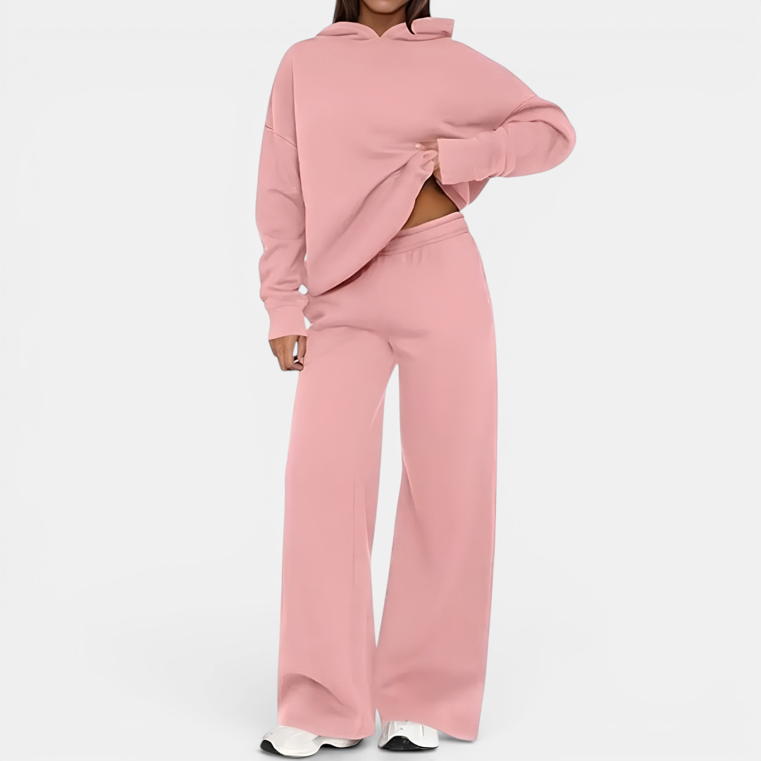 FREJA™ – Cozy Fleece-Lined Hoodie Tracksuit Set
