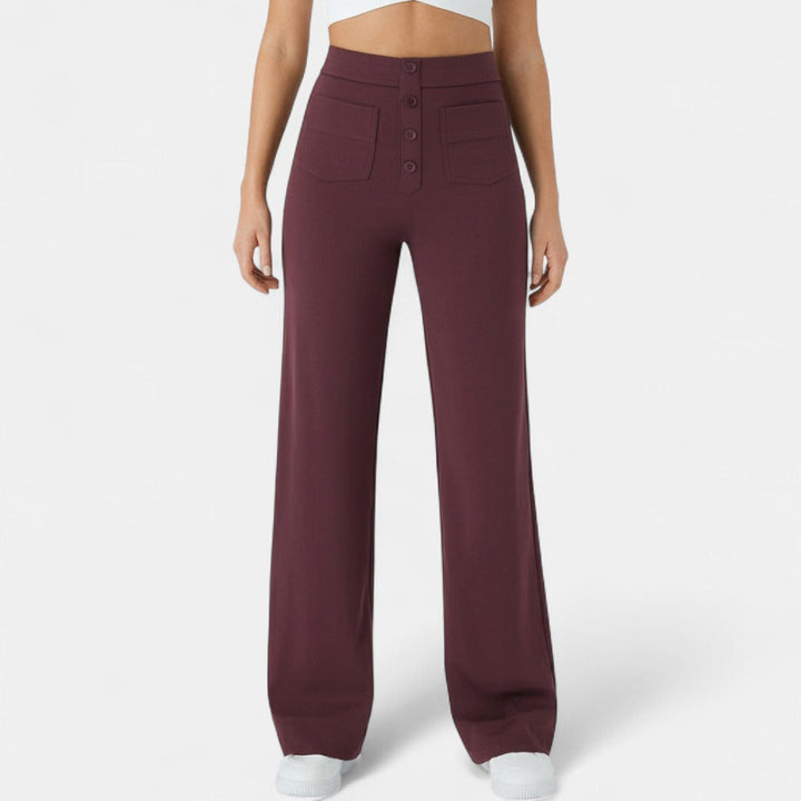 BRIXLEY™ – Relaxed High-Waist Straight-Leg Pants