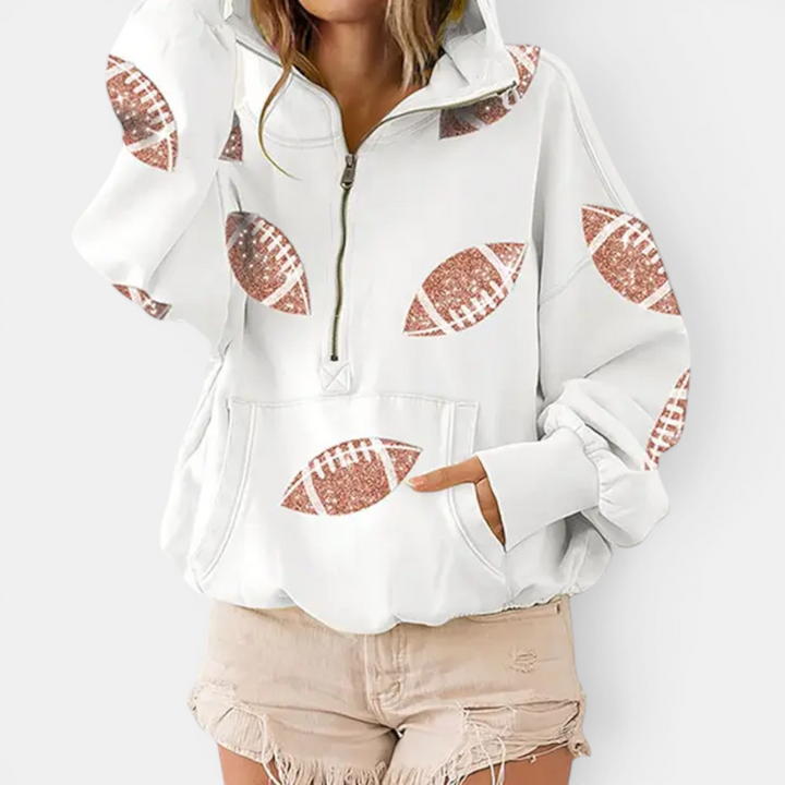 RYANN™ – Game Day Football Print Hoodie