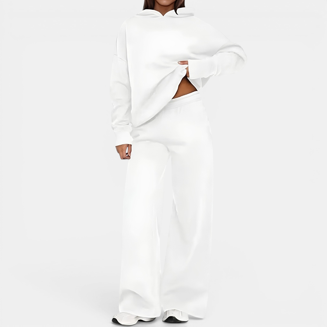 FREJA™ – Cozy Fleece-Lined Hoodie Tracksuit Set