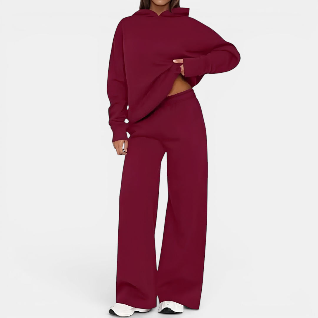 FREJA™ – Cozy Fleece-Lined Hoodie Tracksuit Set