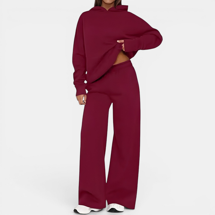 FREJA™ – Cozy Fleece-Lined Hoodie Tracksuit Set