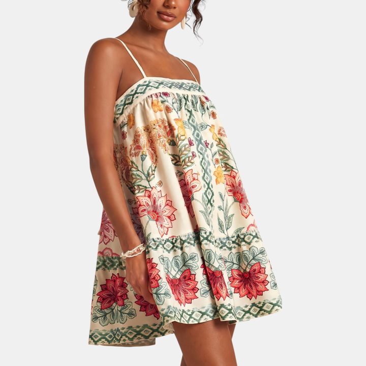 Women's Flowy Spaghetti Strap Boho Vacation Sundress