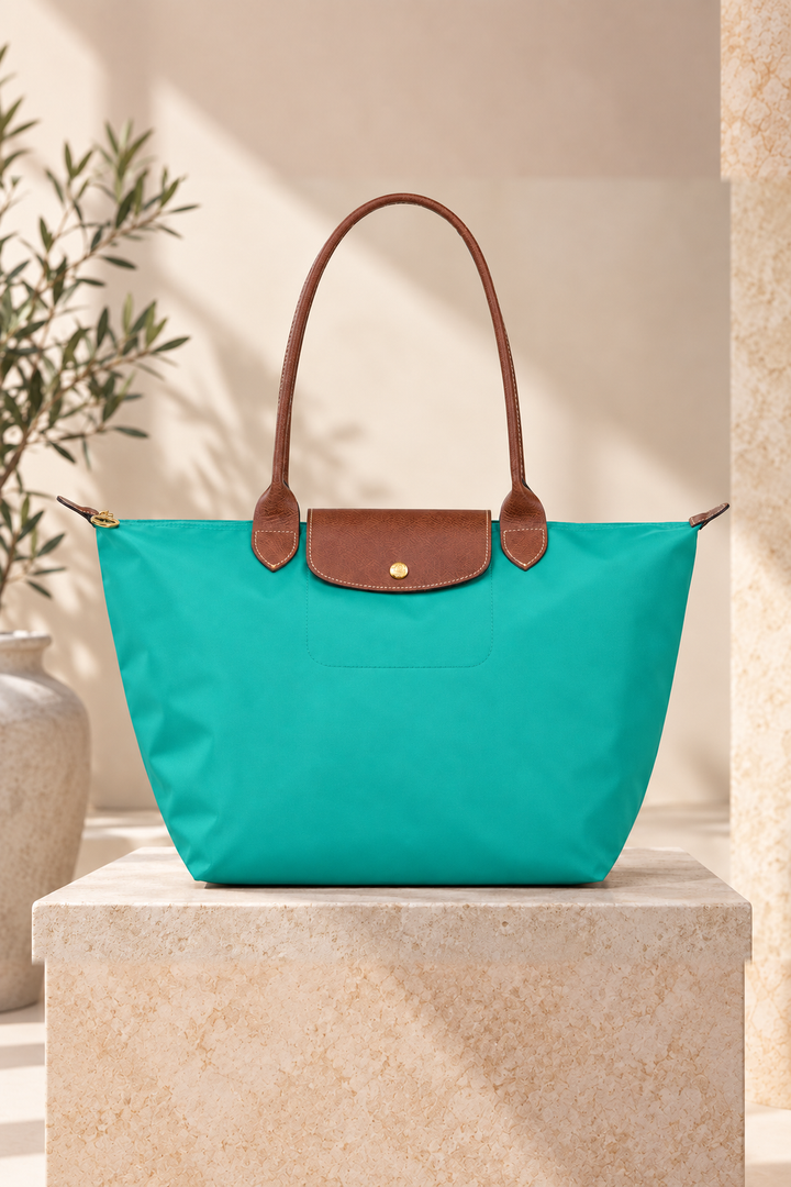 Spacious Turquoise Tote Bag